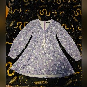 Purple floral cider dress